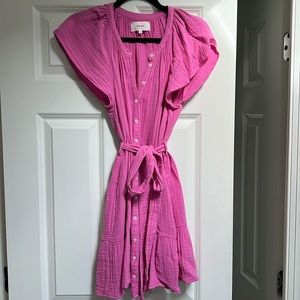 Xirena gauze button up dress